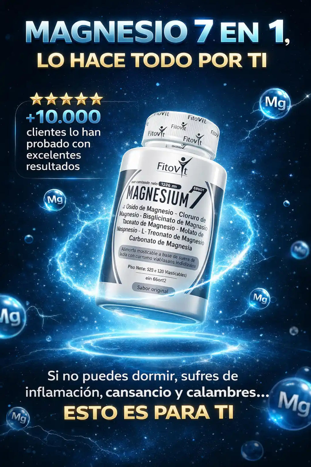 Magnesium 7 en 1 — 7 formas de magnesio | 60 tabletas masticables